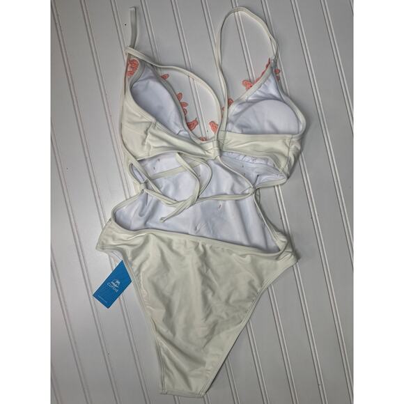 NWT Cupshe One-Piece Swimsuit Coconut Milk Lace-Up & Pink Scalloped Bundle Sz S - Picture 7 of 7